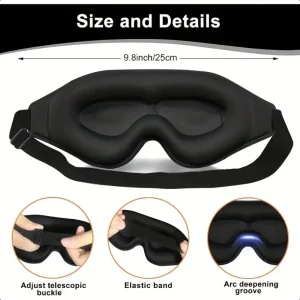 3D stereoscopic eye mask with shading and sleep design